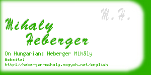 mihaly heberger business card